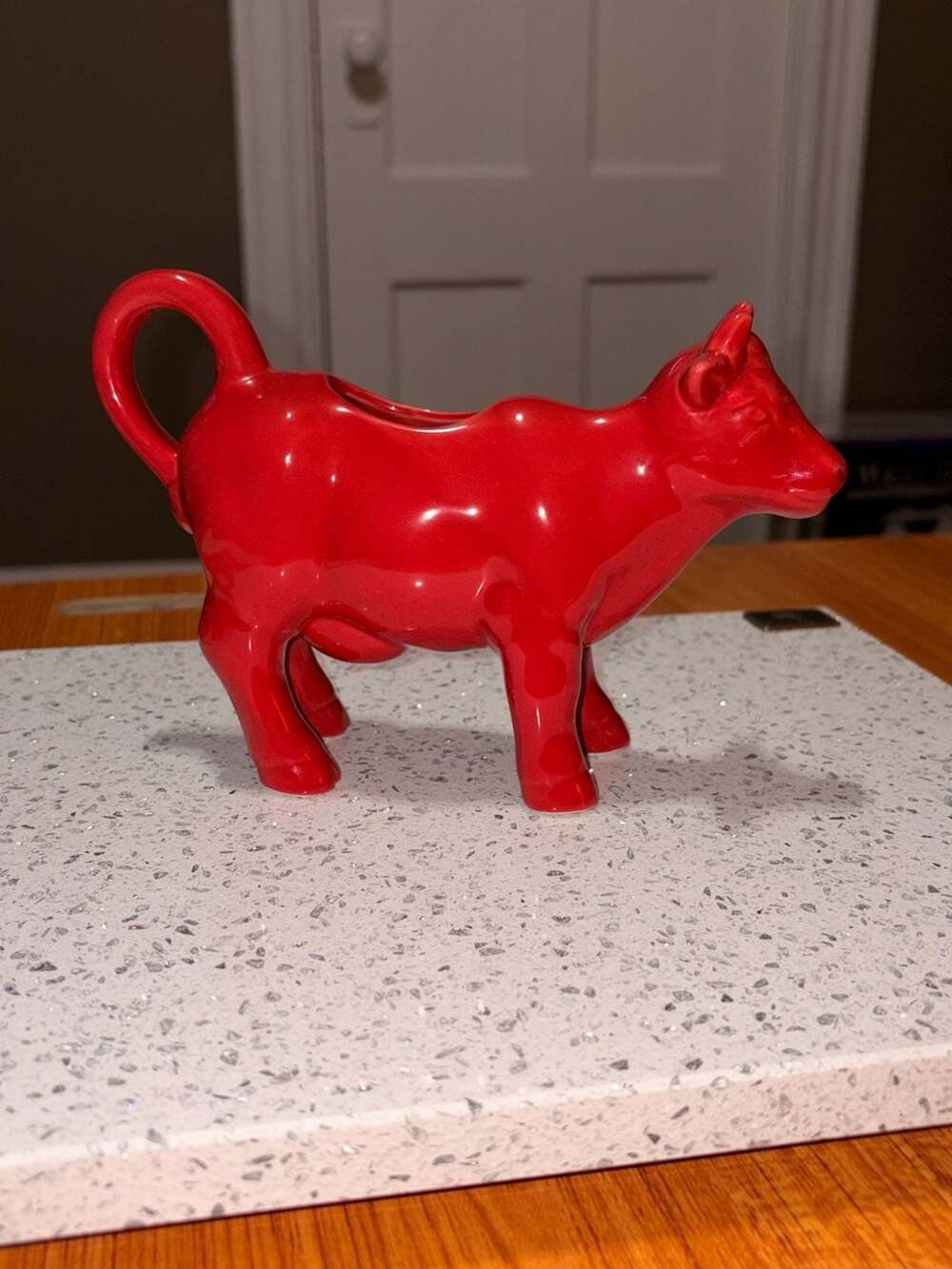 The Pioneer Woman Red Stoneware Cow Creamer